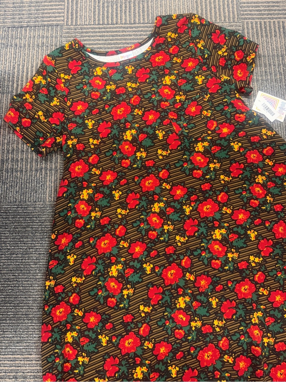 NWT LuLaRoe Carly Fall Floral High-Low Dress in Sz XL